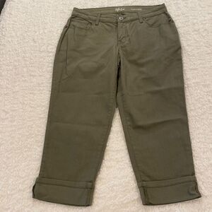 Style & Co Curvy Capri Army Green Pants Size 8P